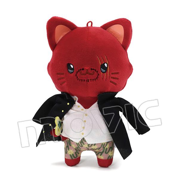 [original] Stuffed One Piece Cotton Pendant With Cat Patch Mask Plush Doll 14cm Luffy Sanji Law Ace Doflamingo Nami Bag Ring Toy
