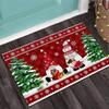 Christmas Carpet Cartoon Dwarf Door Mat Red Santa Claus Floor Mat Holiday Decoration Indoor and Outdoor Foot Mat Absorbent Mat