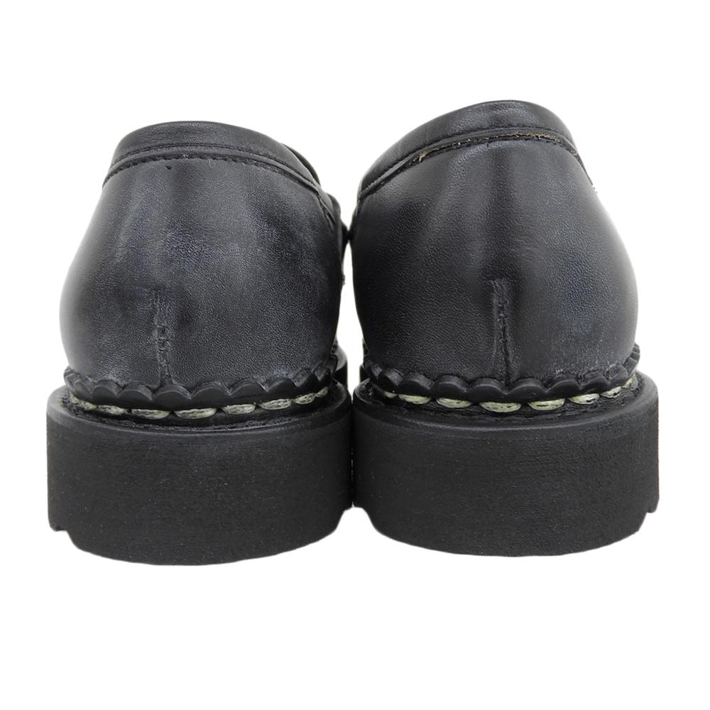 PARABOOT Women's Leather Lance Loafers, Noir, Size 3 1/2, 99657 Shoes 3.5 NoirUsed