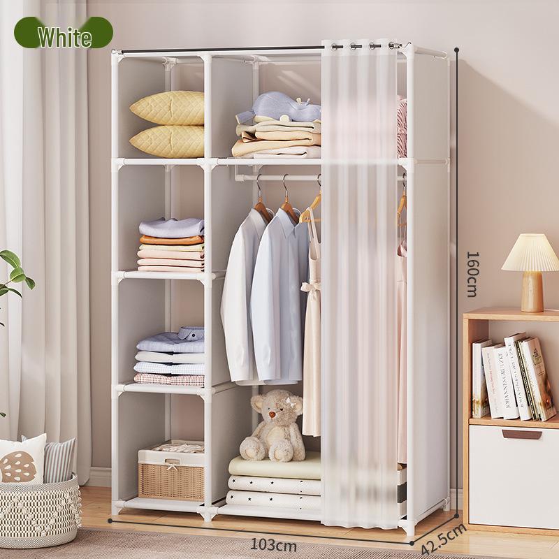 Thickened Multifunctional Storage Rack: Bookcase, Wardrobe, and Toy Organizer with Dustproof, Detachable Design.