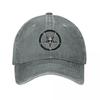 Casquettes de Baseball Unisexes Pentagramme de Baphomet Pentagramme Occulte Crâne de Bouc Chapeaux Lavés Usés Casquette Chapeau Snapback d'Été Vintage