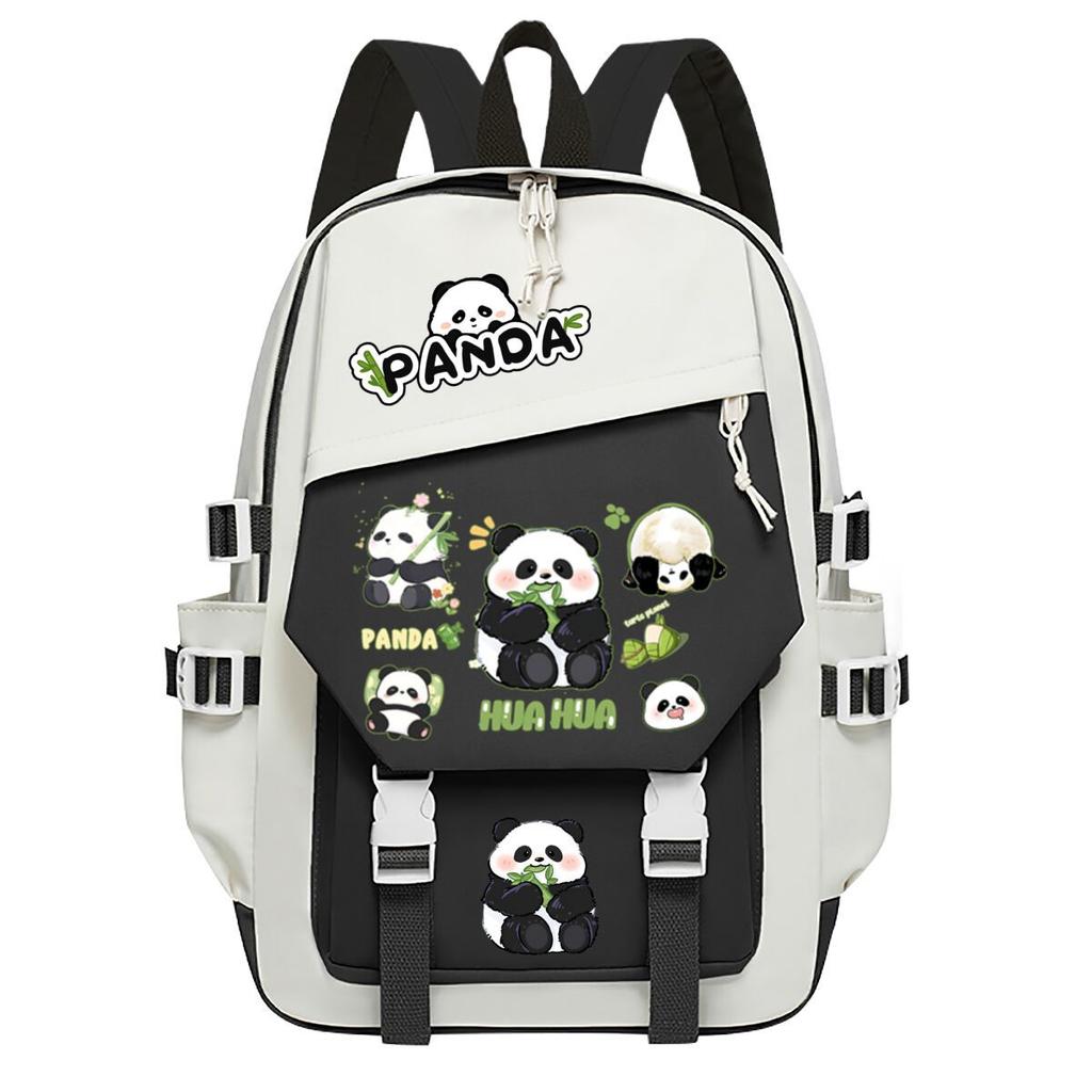 Panda Huahua Cartoon Printing Primary And Secondary School Students High Value Backpack Large Capacity Versatile School Bag