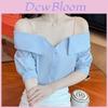 Summer Womens Pearl Strap Off Shoulder Shirt With Soft Satin Fabric For Casual Chic Looks