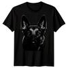 German Shepherd Dog Animals Mens T-shirt Realistic Canine Portrait