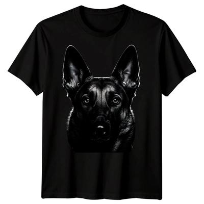 German Shepherd Dog Animals Mens T-shirt Realistic Canine Portrait