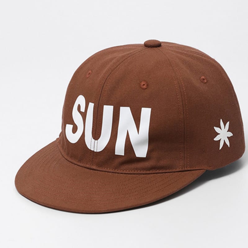 

BLUE SUNFLOWER Bluesf SUN Logo Printed Camp Cap - Brown FREE