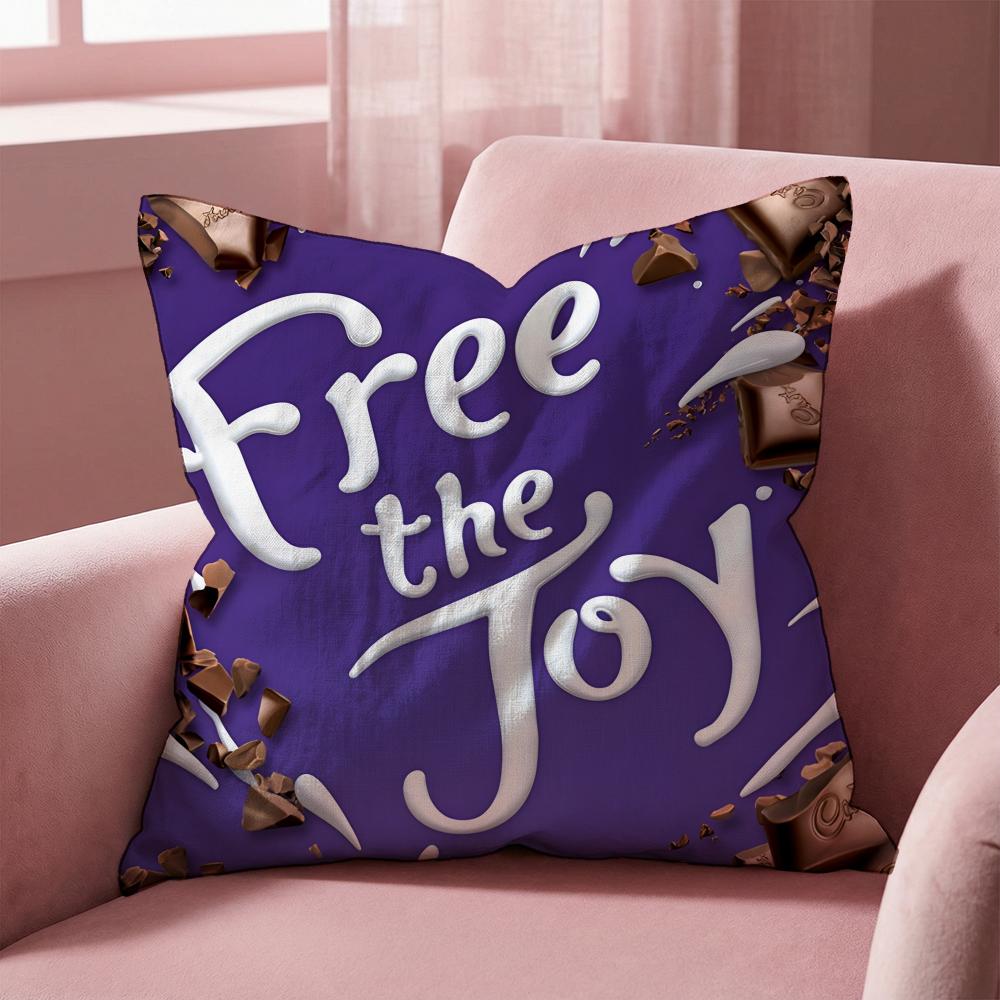 Cadbury Cushion Cover Multi-Scene Pillow Cover for Home & Car - Reversible, Soft & Durable for Daily Use