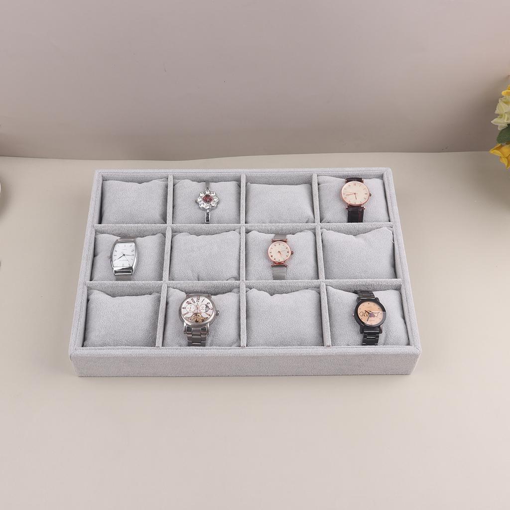 High Quality Luxury Velvet Jewelry Display Bracelet Watch Organizer Tray Bangle With Pillow Cushion