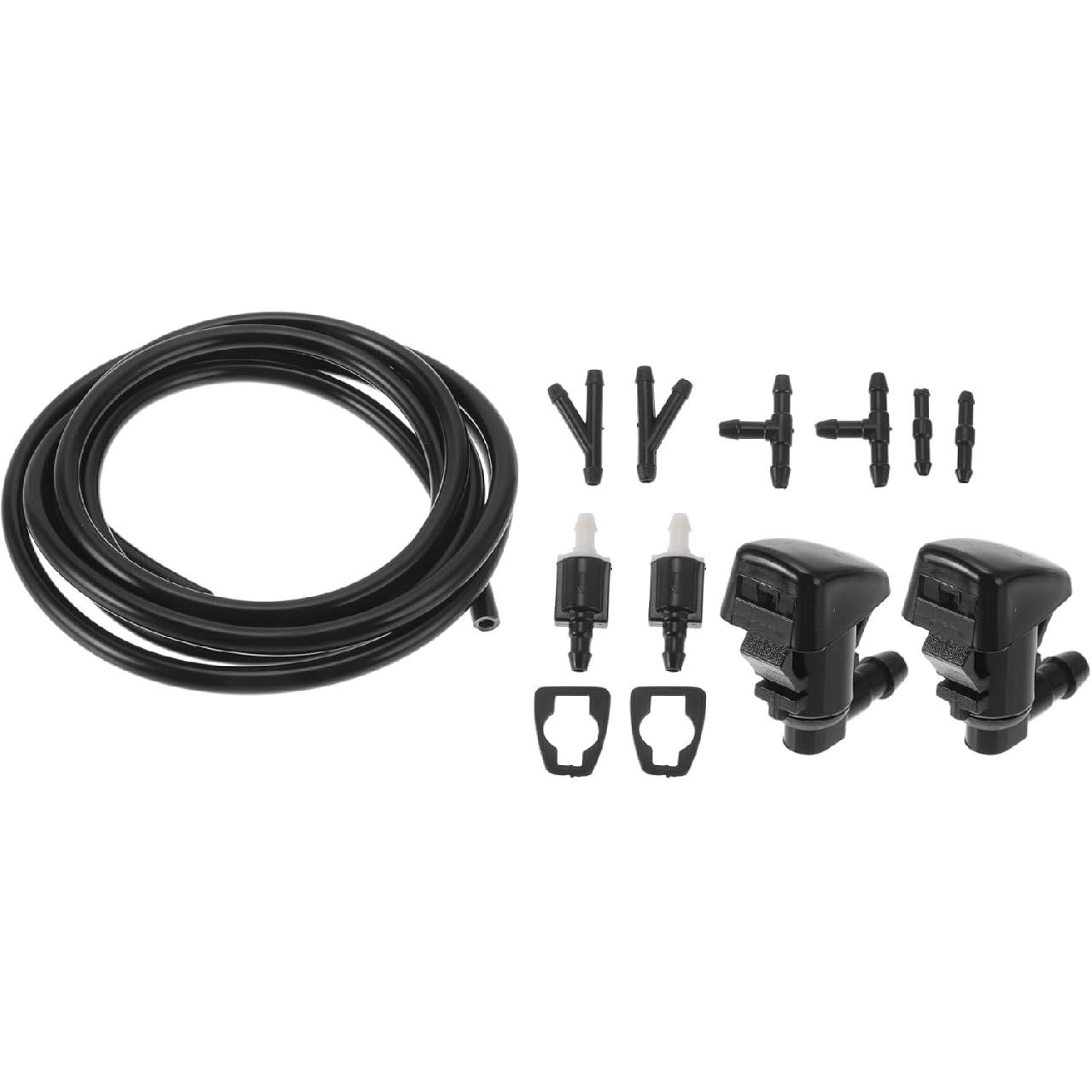 

Windshield Washer Nozzle Kit for Ford Fiesta 11-22 No.8532126020 with Gaskets t Hose Connector,Straight Hose Connector,Y Hose Connector