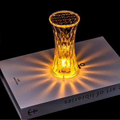 LED Night Light Crystal Diamond Table Lamp Transparent Acrylic Night Lamp Bedroom Bedside Reading Lamp
