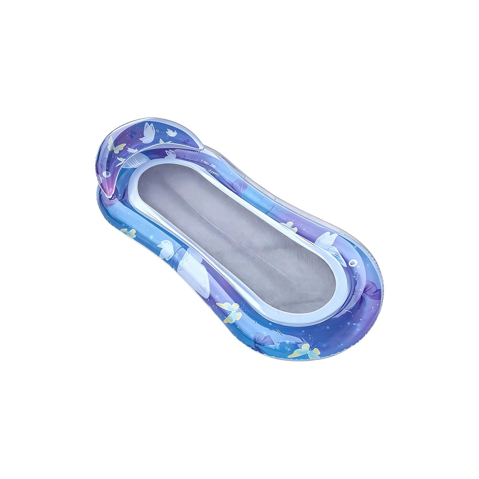 Inflatable Pool Float Lounger Adult Water Float Bed Thickened PVC Material Outdoor Swimming Pool Floating Mat Relaxation Lounger One Size