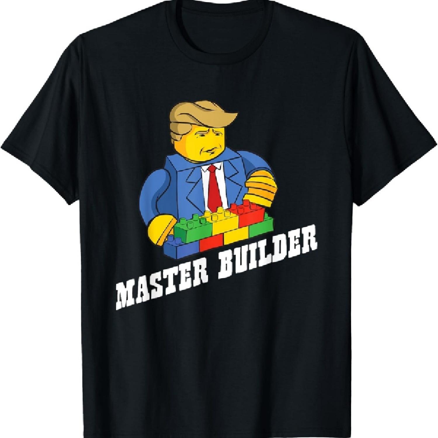 

Funny Master Builder Building Blocks Gift Men Women Youth T-Shirt XXXXXL чорний