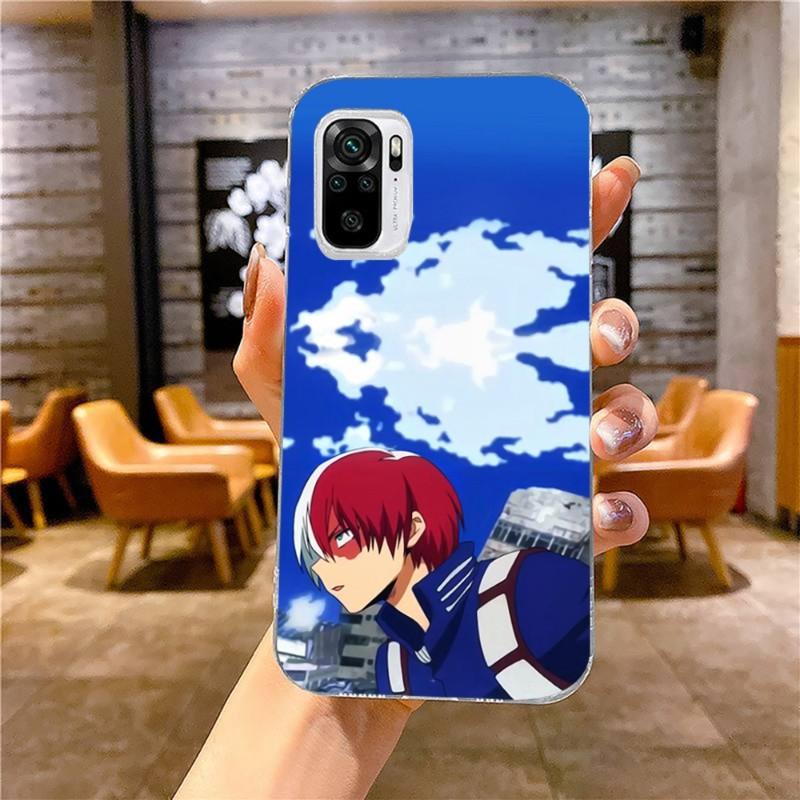 Shoto Todoroki Phone Case For Xiaomi 12 11T 10 9 Redmi Note 11 10 10S Pro Redmi 9 9A 8 Transparent Phone Cover