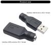 USB Female/Male To 5.5x2.1mm Female Connector Adapter Conversion Head for LED Light Router Camera Speakers Accessories