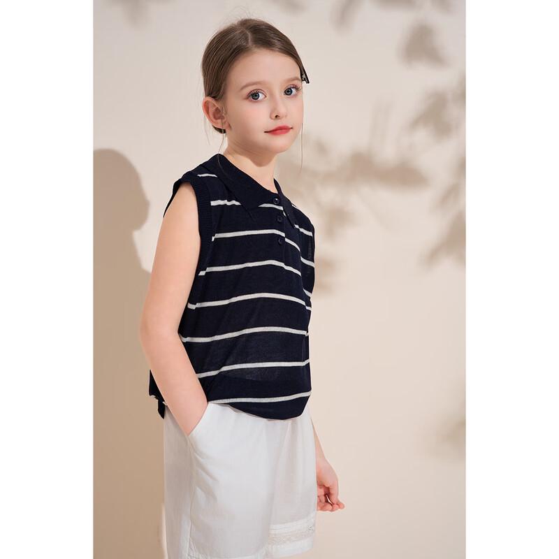 Montagut Girls' Summer Striped Sleeveless Knit Top