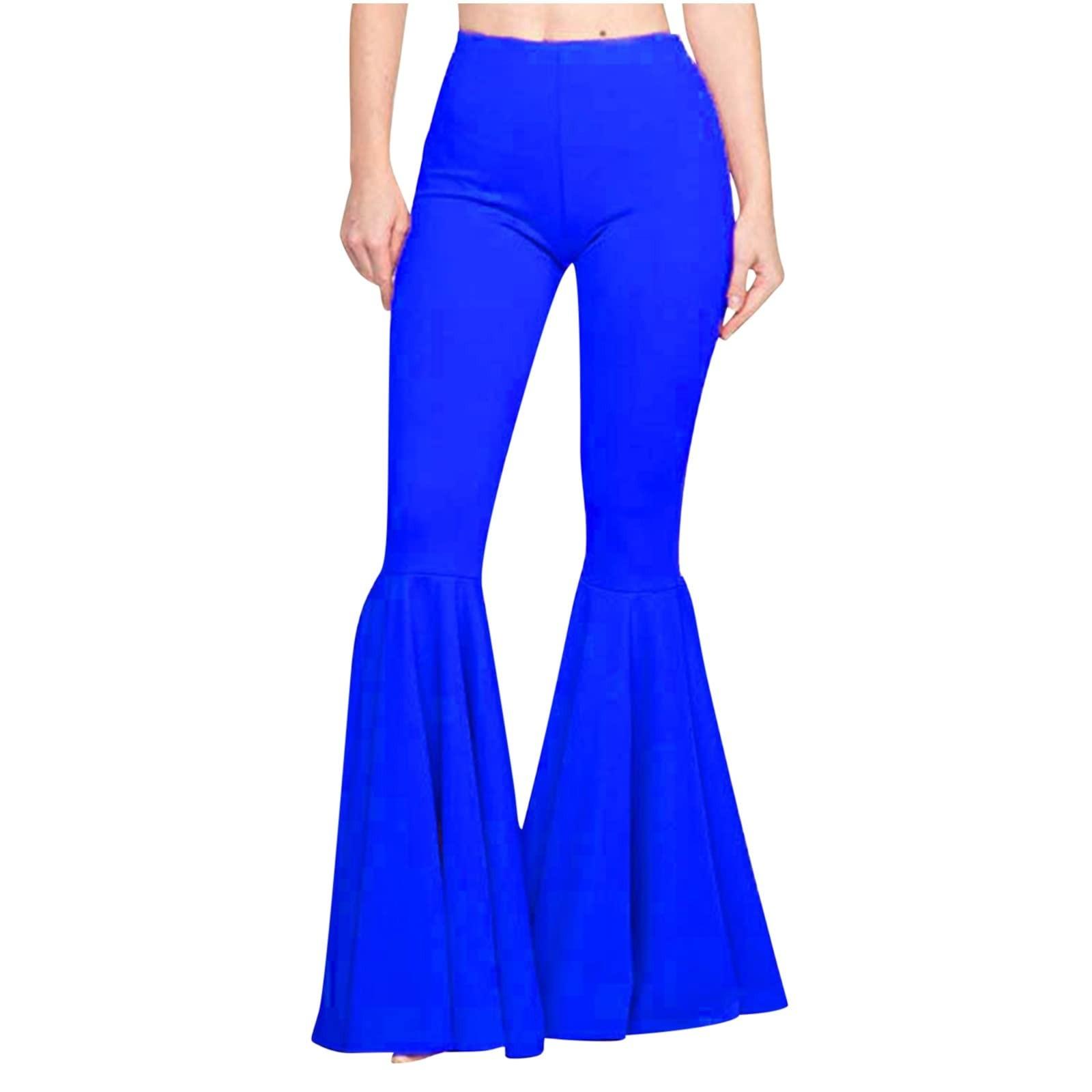 

(Куниде) Женские однотонные брюки с эластичной резинкой на талии, спортивные расклешенные повседневные брюки для бега L