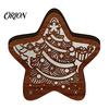 Unique Christmas Gifts 3D Wooden LED Night Light, Hollow Carved Tabletop Decor Seasonal with Warm Glow, Festive Holiday Home And Office Decoration