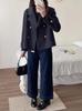 2025 High-End Double-Sided Wool Jacket with Suit Collar - Versatile Women's Fashion for Spring & Autumn