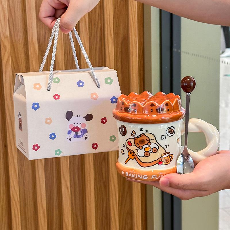 Give Girlfriends Birthday Gifts, Cute Cakes, Cat Water Cups, High-end Souvenirs, Ceramic Mugs, Practical Gift Boxes.