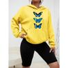 Creative Butterfly Design Print Women Hoodie New Street Casual Sweatshirt Fashion  Hoody Pocket Comfortable Female Tops