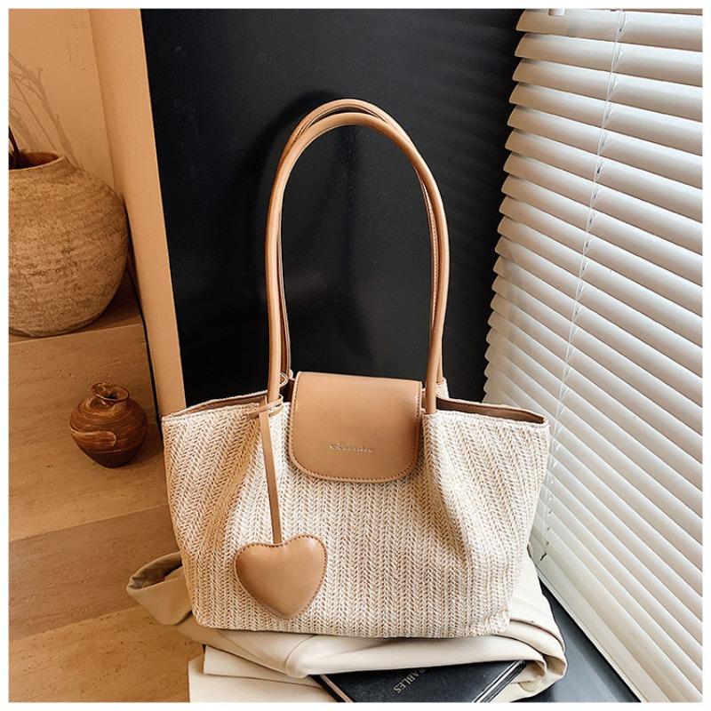 Tote Bag Women's Large-capacity New Summer Hand-woven Straw Bag Shoulder Holiday Beach Bag
