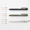 PENTEL Calme Ballpoint Ballpoint Pen Mechanical Grayish XBXAW375W Multi-Function Pen, 0.7mm & 0.5mm Pencil, White, 5-Pack,