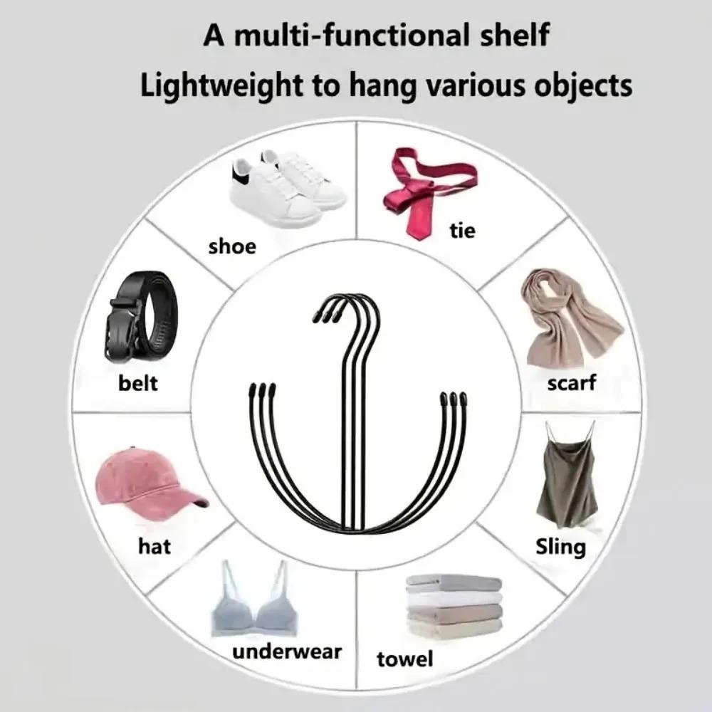 Belt Hanger U Shaped Multi Purpose Organizer No Installation Needed for Shoes Scarves Ties Hats Underwear Space Saving Storage