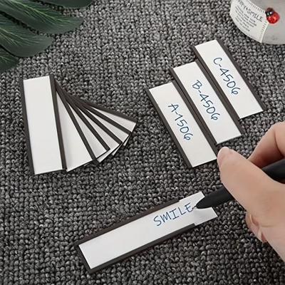 White Paper Cards Magnetic Label Holder Strong Magnet Protective Film Shelf Label Holder Adjustable Removable