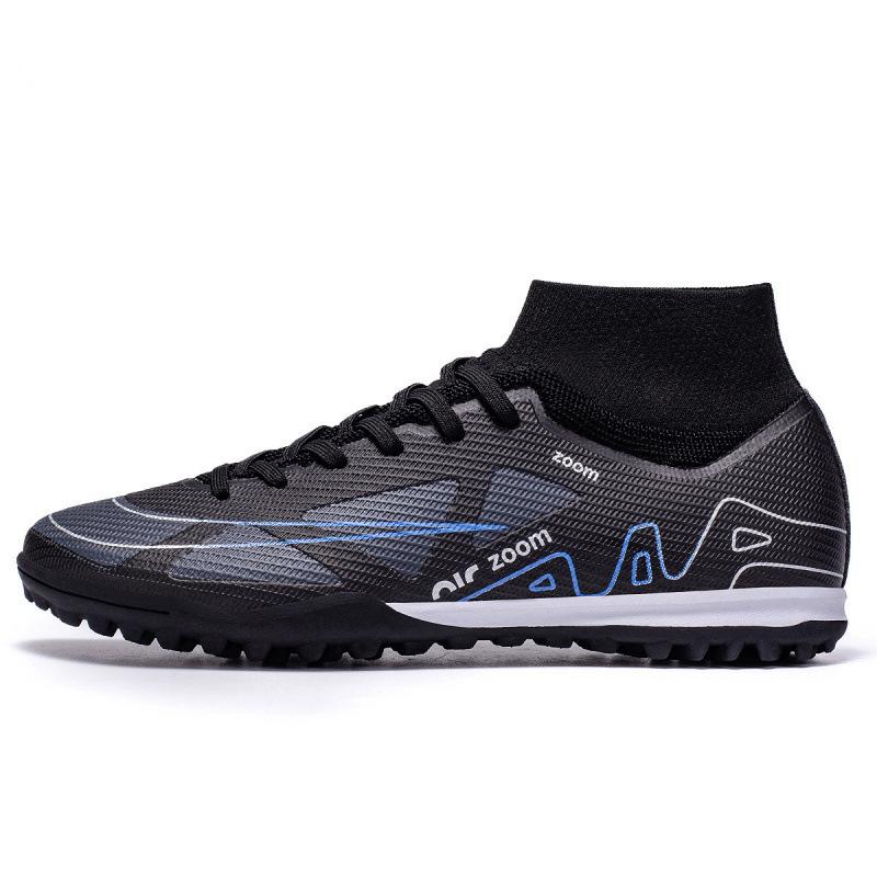 New seamless fly-woven high-top football shoes men's and women's long broken nails competition training shoes outdoor sports shoes