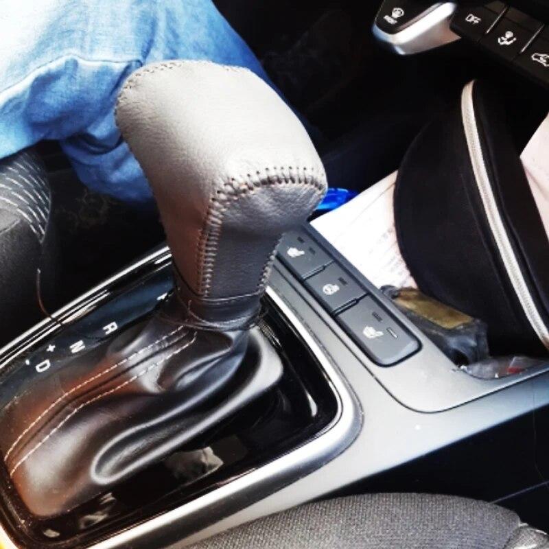 Leather Car Gear Head Shift Knob Protection Cover Case for Kia Rio 4 K2 Sportage QL KX5 Optima K5 Niro 2017 2018