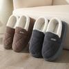 New Autumn and Winter Thick-soled Warm Cotton Slippers Home Indoor Non-slip Plush Couple Cotton Shoes Outer Wear
