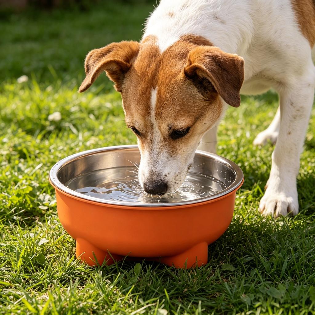 1/4PCS 600ml Capacity Stainless Steel Pet Bowl: Detachable, Easy-Clean Dog & Cat Dish with Non-Skid Bottom for Secure