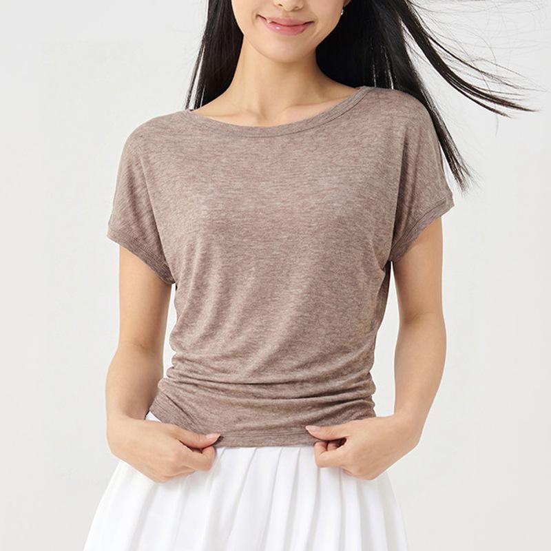 2026 Summer Lyocell Merino Wool Quick-Drying Slimming Yoga Cover-Up S/M