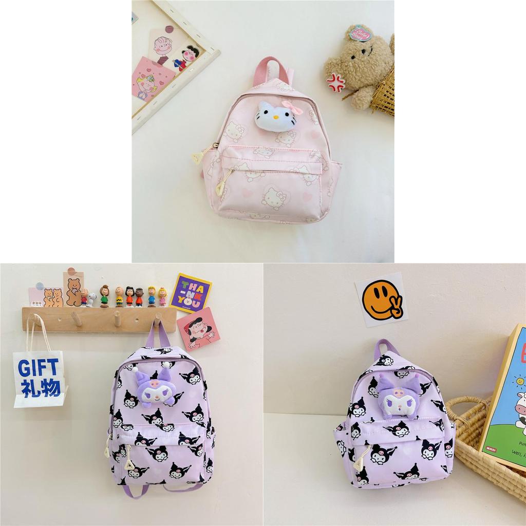 Melody Kids Backpack With Breathable Nylon Material And Cute Animal Pattern For Elementary School