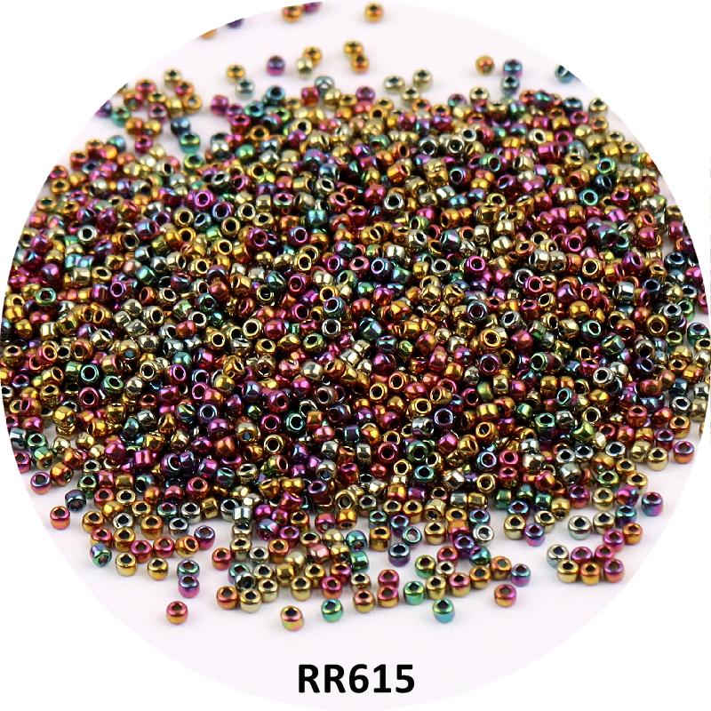 

Золотисті 15/0 японські бісеринки 1,5 мм однорідні металеві бронзові круглі роздільники скляні бісеринки для DIY виготовлення ювелірних виробів, аксесуар для одягу 1.5mm 1680Pcs