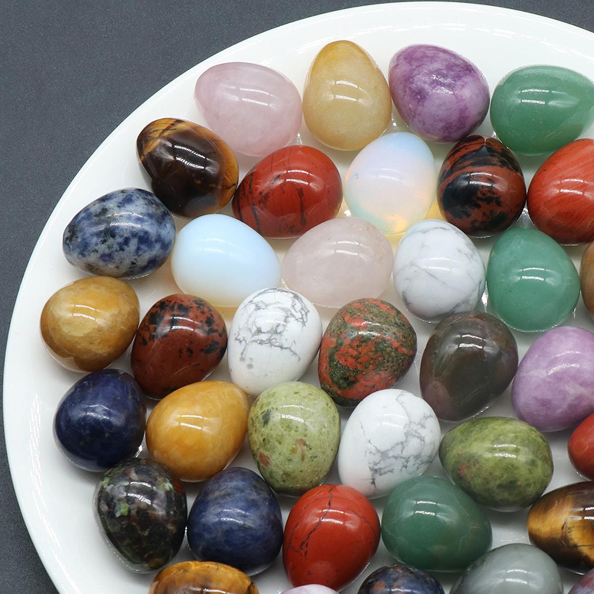 Dabīgā akmens ornaments olas formas dziedinošs