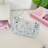 Snap Button Floral Makeup Bag Print Layered Storage Bag Organizer Pouch Coin Purse  Daily Storage