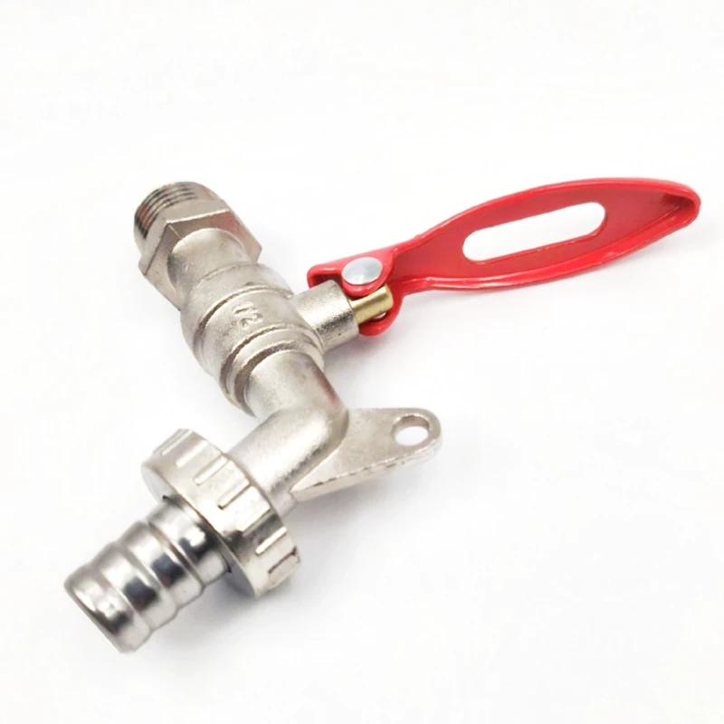 1/2 Inch Zinc Alloy Faucet Garden Bibcock Outdoor Lockable Water Tank Connector Industrial Home Irrigation Replacement Tool