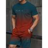 Men's Casual Fashion Sports Suit Round Neck Lightweight Short-sleeved Shorts Suit Loose Comfortable Unisex Sports Clothing