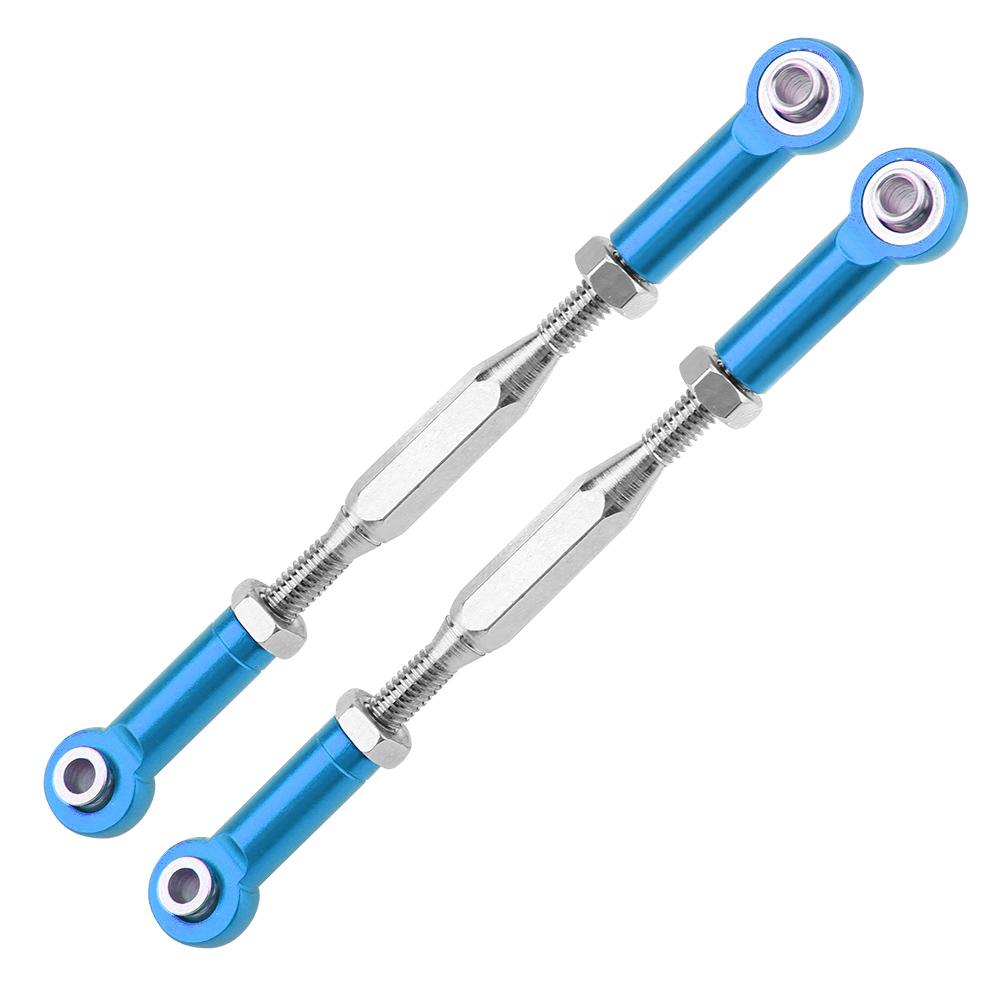 Aluminium Alloy Steering Linkage Rods for Traxxas Slash 110 Scale RC Truck (Blue)