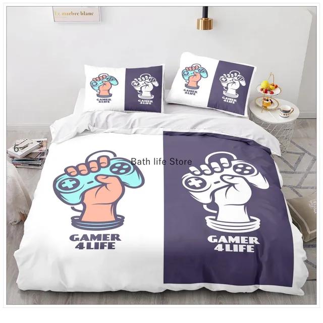 Fashion Game Controller Bedding Set Queen Size Duvet Cover Set Creative Black Comforter Bed Cover Set 2/3pcs Home Textile 3D