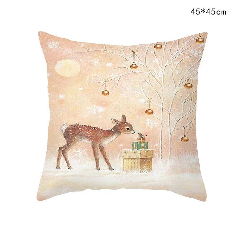 Christmas Themed Pillowcases Car Accessories Office Santa Claus Living Room Sofa Home Pillowcases