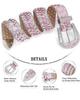 Vintage Rhinestone Sparkly Punk Belt with High-End Pin Buckle