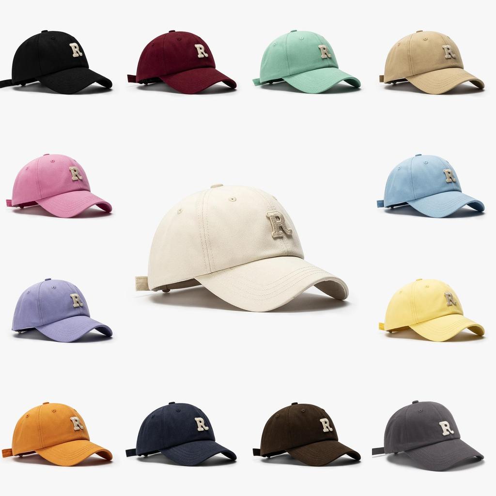 Cotton Baseball Cap For Women With Embroidered Letter Design Summer Sun Protection Casual Outdoor