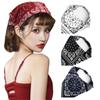 Elegant Headbands Vintage Bandana Flower Print Headpieces Elastic Hair Accessories Women's Fashion Headbands