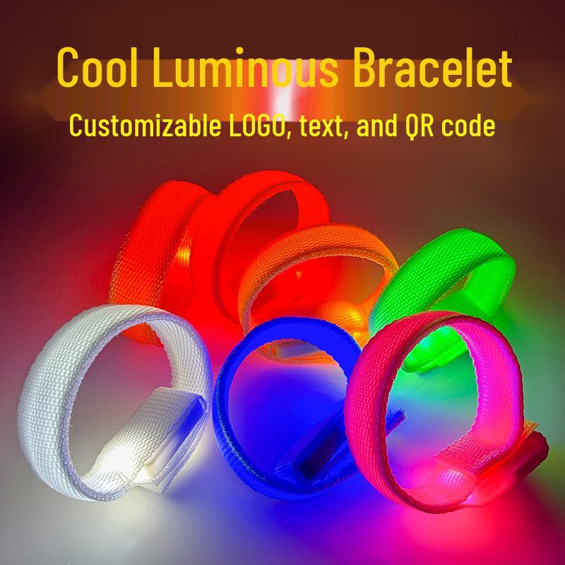 Luminous LED Sports Wristband: Glowing Bracelet for Night Running, Parties, Concerts