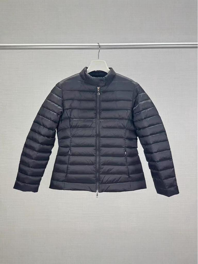 2025 Women's Lightweight Warm White Duck Down Jacket - Autumn/Winter Fashion Casual with Ribbed Stand-Up Collar