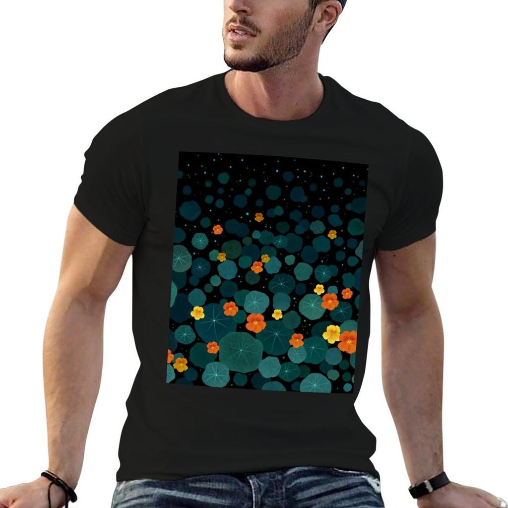 Nasturtium Garden T-Shirt Urban Casual Short Sleeve Top
