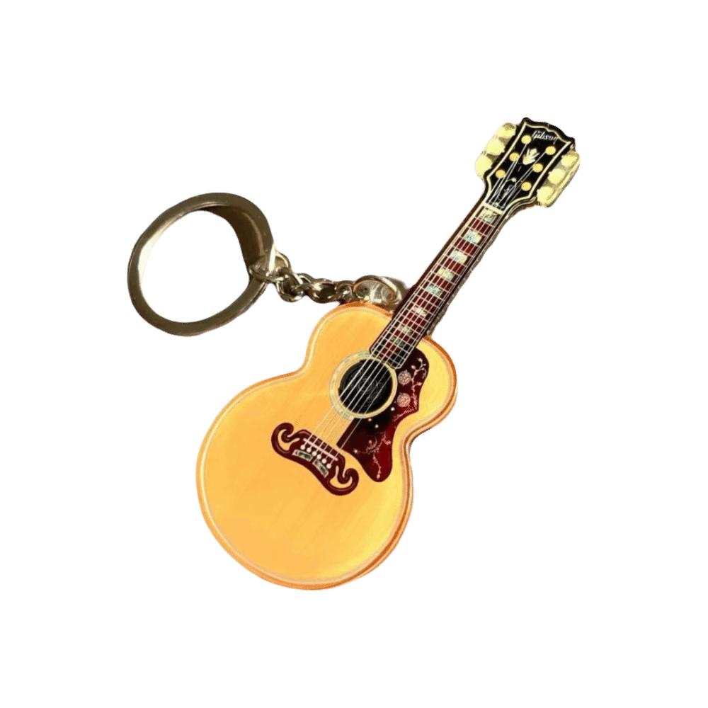 Lightweight Hand-Painted Guitar Keychain Handmade Acrylic Guitar Pendant  Keyrings