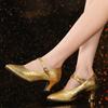 Flickor Ballroom Latin Tango Modern Dans Skor Closed Toe Sandaler Indoor Dans Skor Damskor